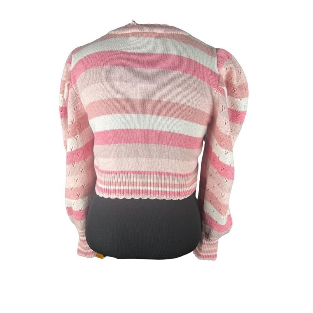 Rare style. LoveShackFancy Cropped Cardigan – Rose Water Swirl Cherry Strawberry - Picture 7 of 12